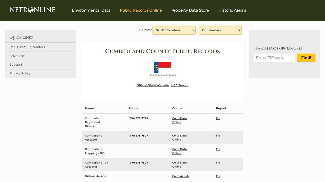 Cumberland County Public Records - NETROnline.com
